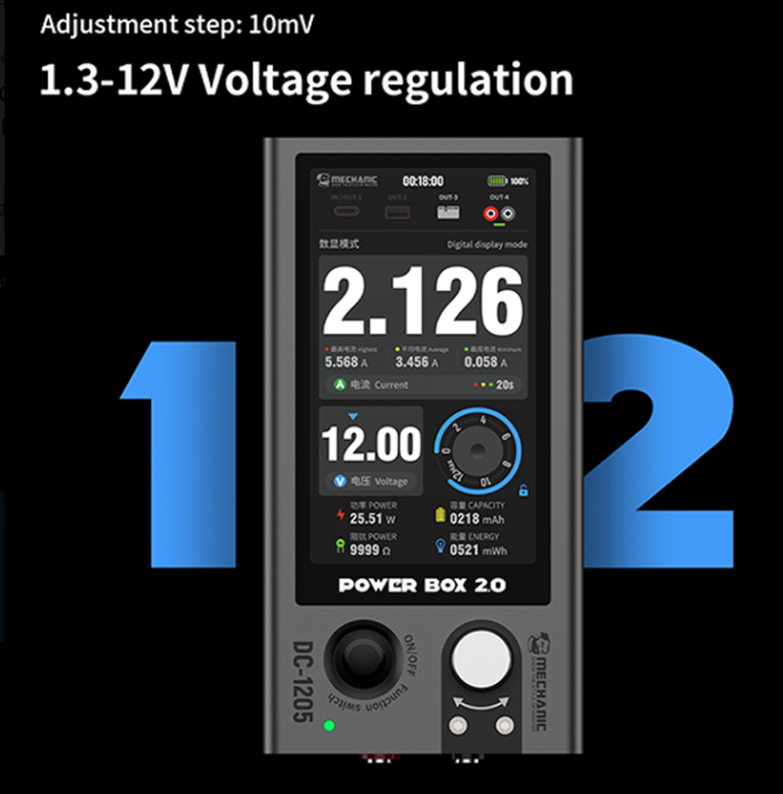 منبع تغذیه مدل MECHANIC DC-1205 POWER BOX 2.0 - تصویر 2