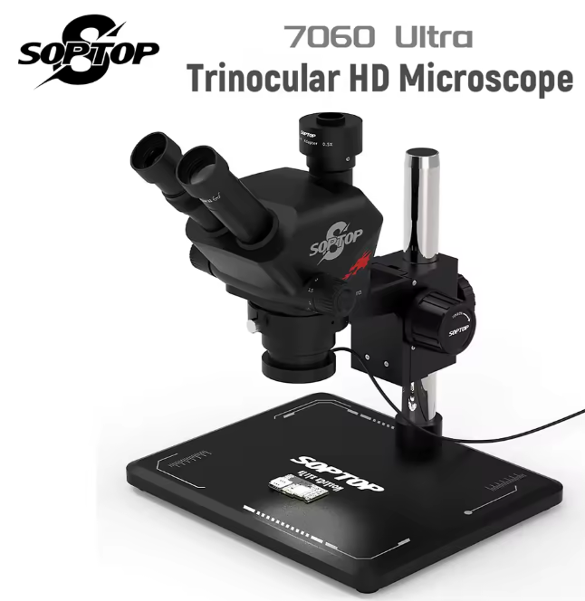 لوپ میکروسکوپ سه چشم SOPTOP 7060 Ultra