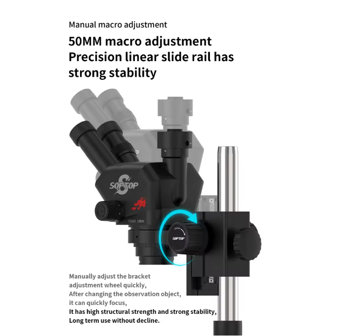 لوپ میکروسکوپ سه چشم SOPTOP 7060 Ultra - تصویر 2